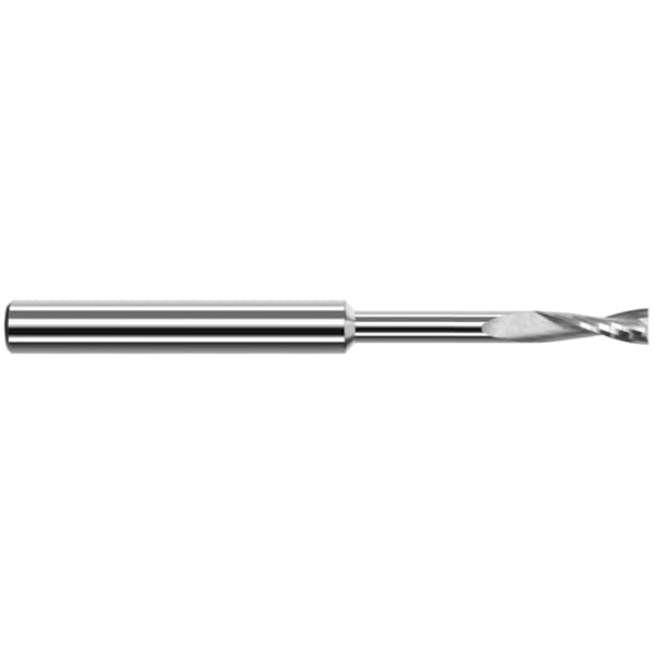 End Mill for Plastics - 2 Flute - Square, 0.0200", Neck Dia.: 0.0187"